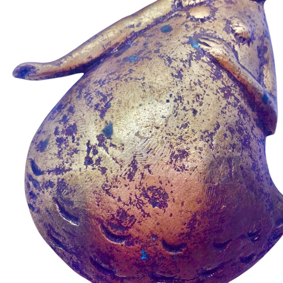 Vintage Burwood Style Gold Tone Wall Plaques – Cute Mid Century Modern Girl - Picture 15 of 15